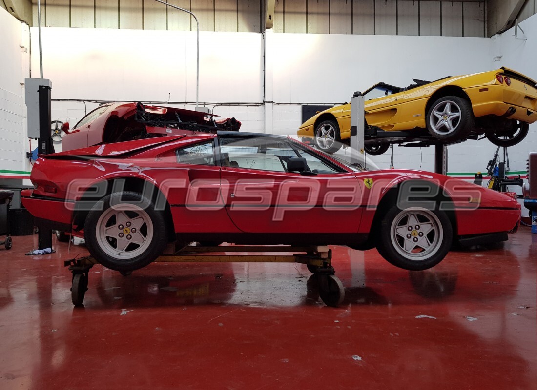 Ferrari 328 (1988) with 29,660 Kilometers, being prepared for breaking #5