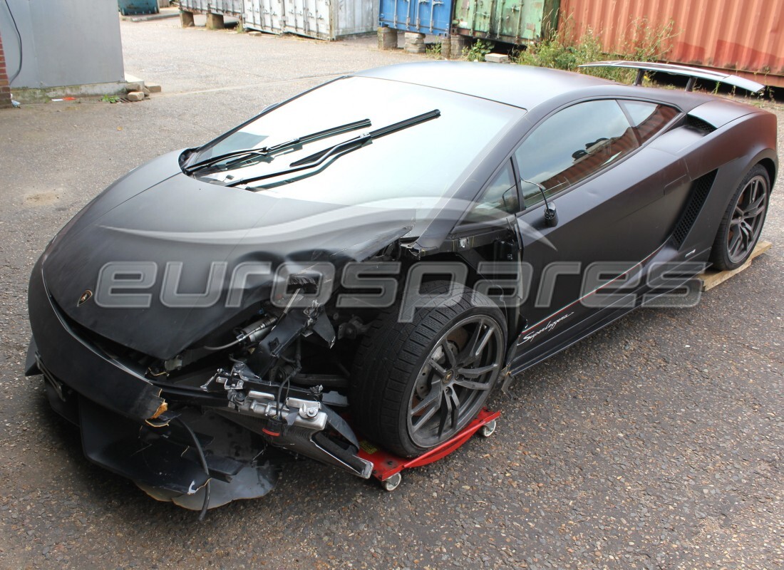 Lamborghini LP570-4 SL (2012) getting ready to be stripped for parts at Eurospares