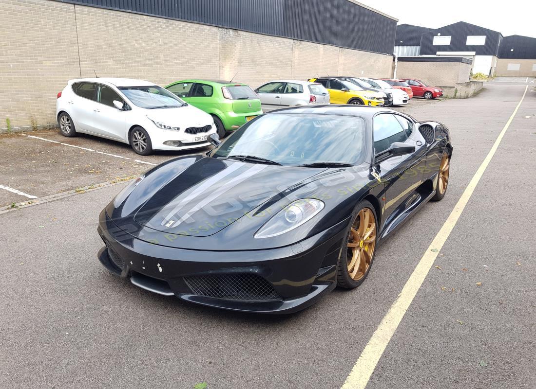 Ferrari F430 Scuderia (RHD) getting ready to be stripped for parts at Eurospares