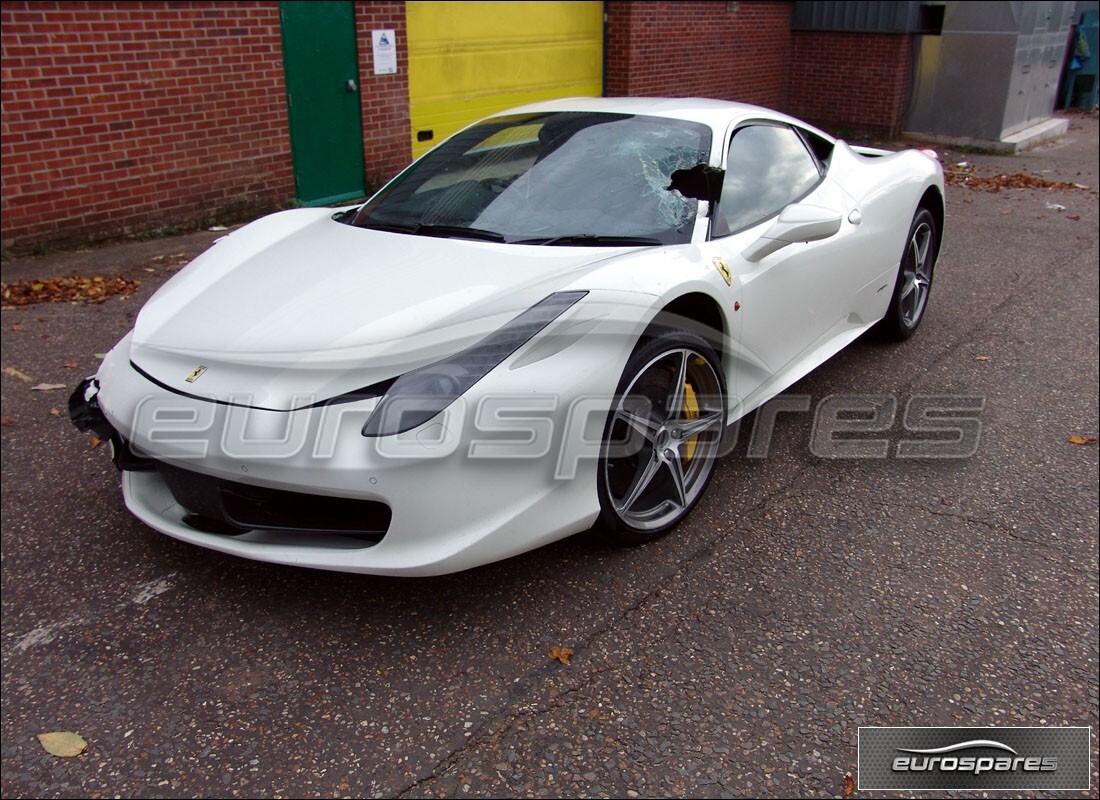 Ferrari 458 Italia (Europe) getting ready to be stripped for parts at Eurospares