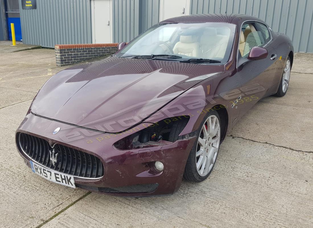 Maserati GranTurismo (2008) getting ready to be stripped for parts at Eurospares