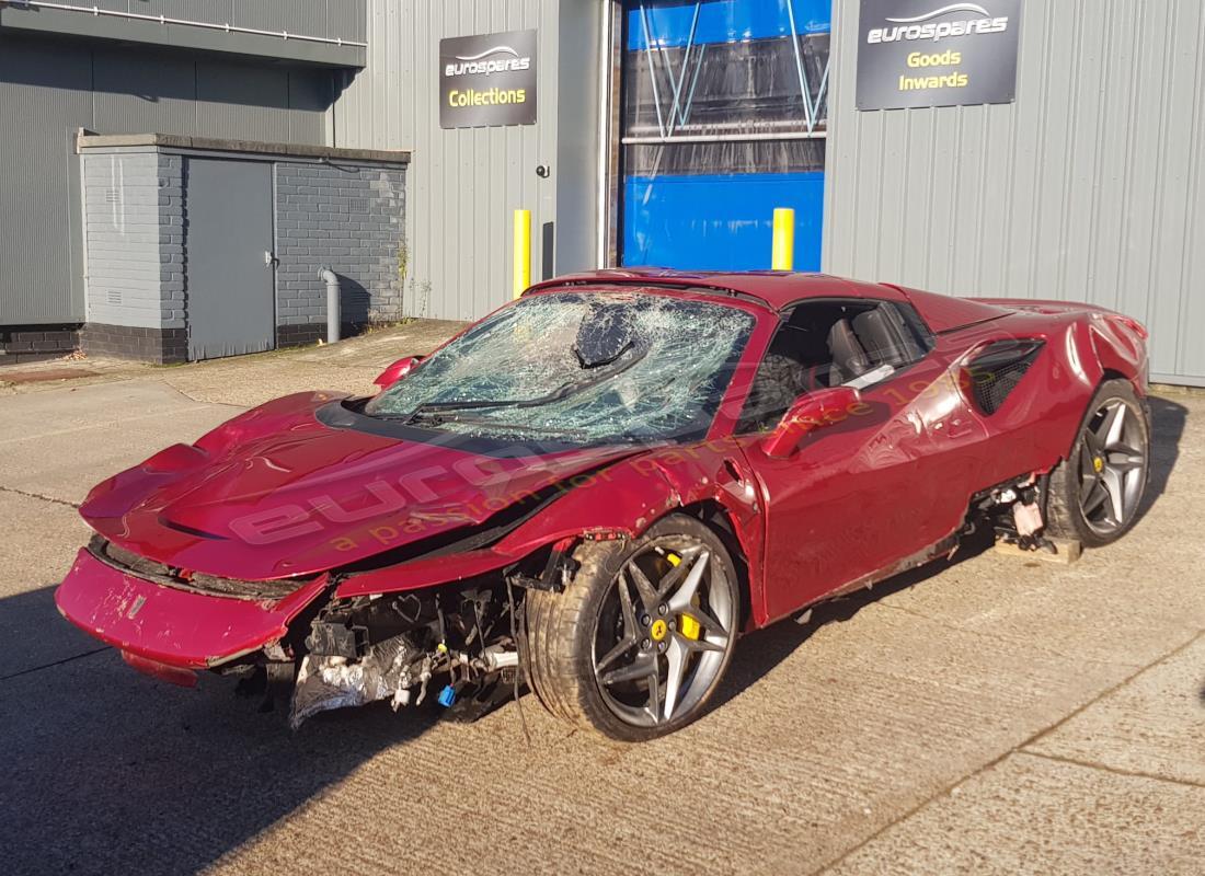 Ferrari F8 Spider getting ready to be stripped for parts at Eurospares