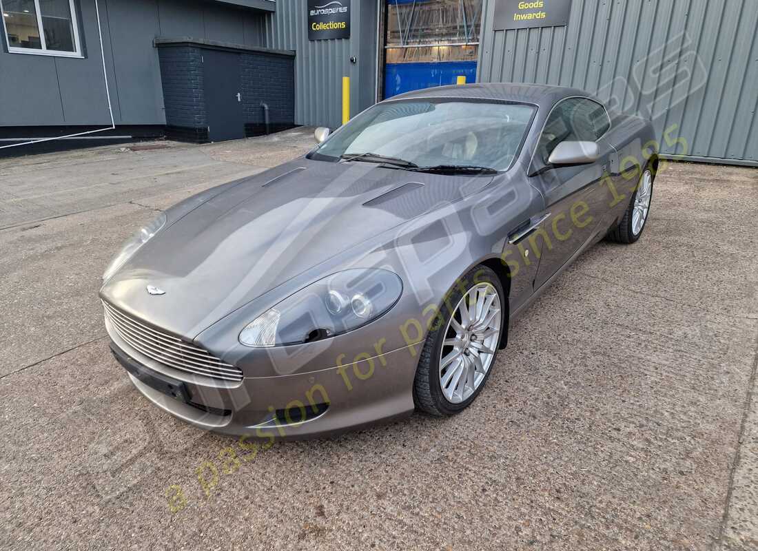 Aston Martin DB9 (2007) getting ready to be stripped for parts at Eurospares