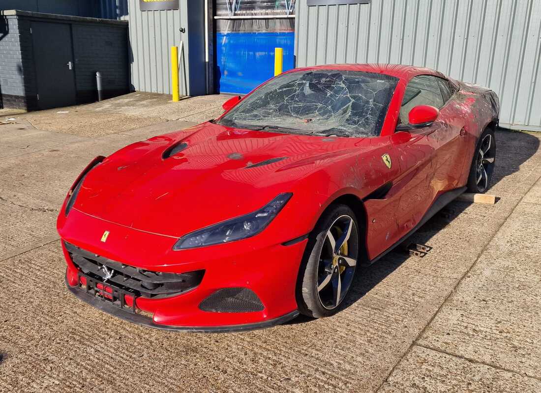 Ferrari Portofino M getting ready to be stripped for parts at Eurospares