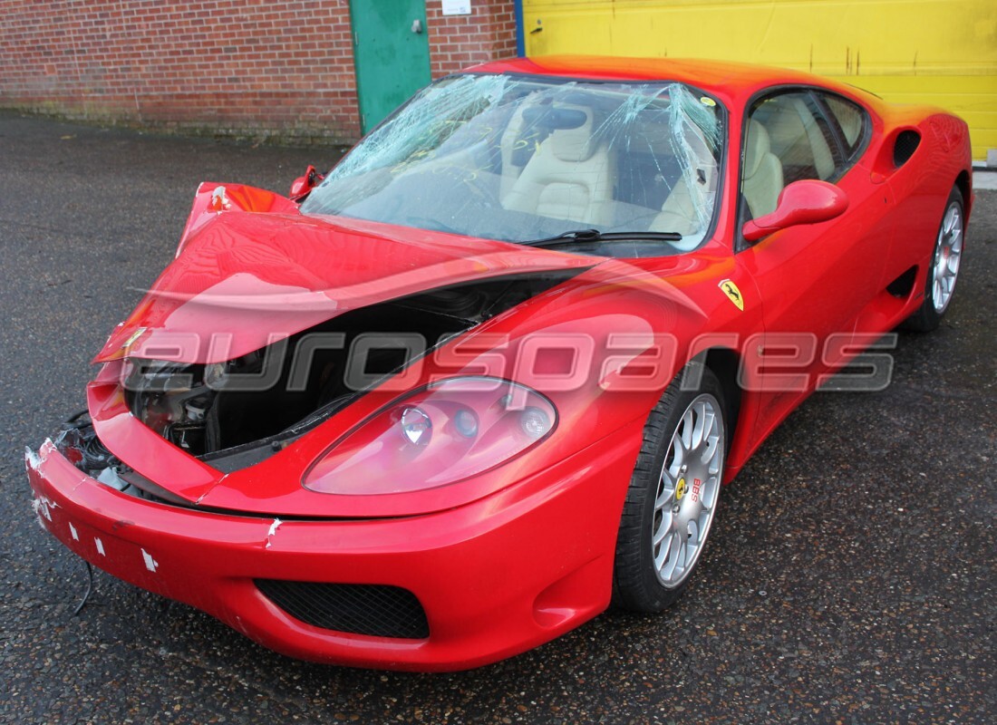 Ferrari 360 Modena getting ready to be stripped for parts at Eurospares