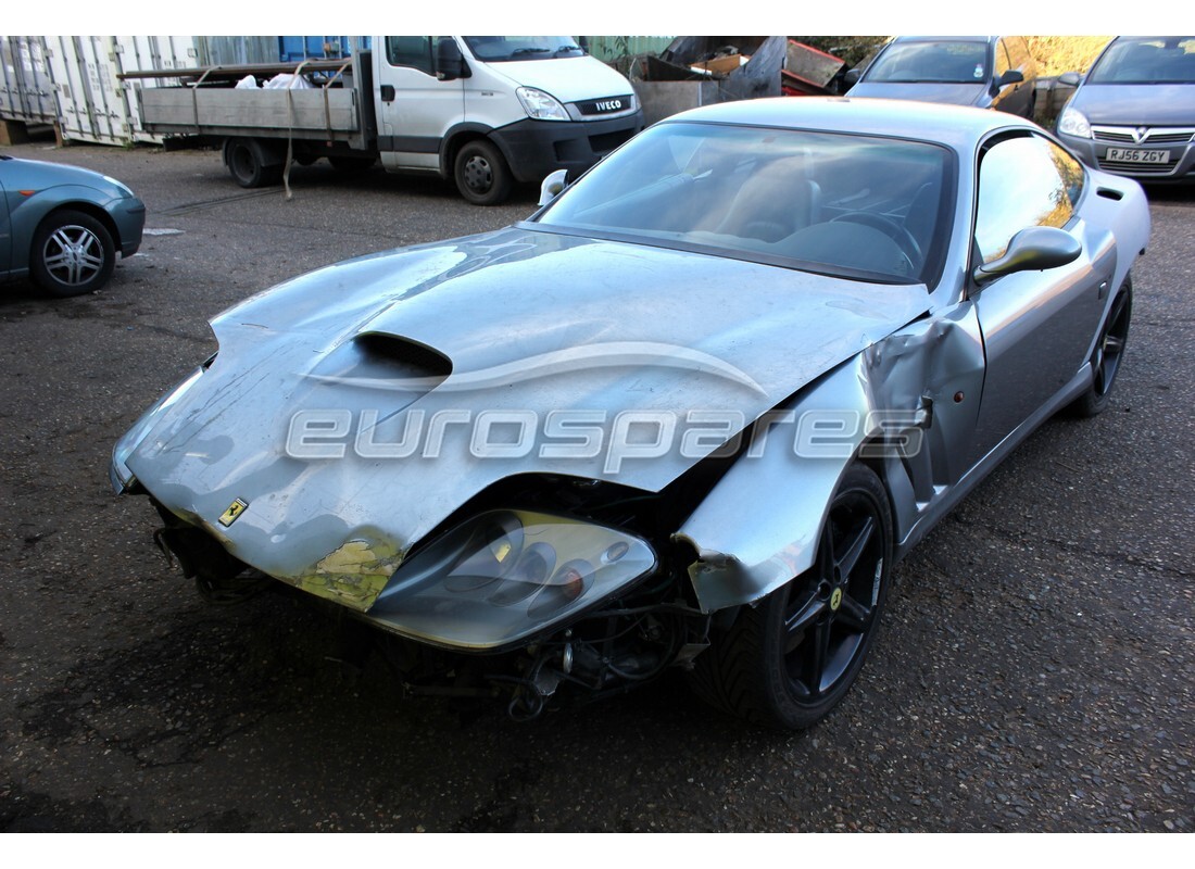 Ferrari 575M Maranello getting ready to be stripped for parts at Eurospares