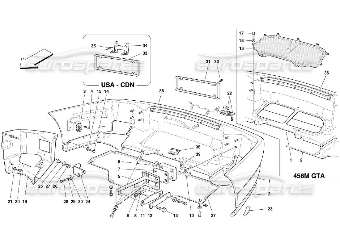 Part diagram containing part number 65553610