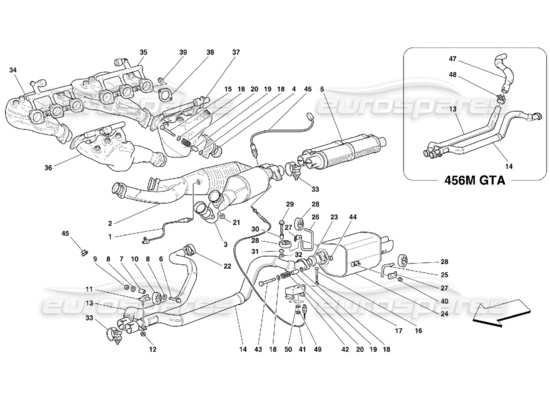 a part diagram from the Ferrari 456 parts catalogue