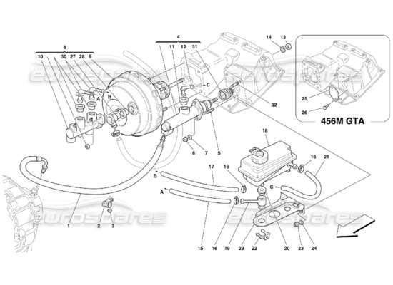 a part diagram from the Ferrari 456 parts catalogue