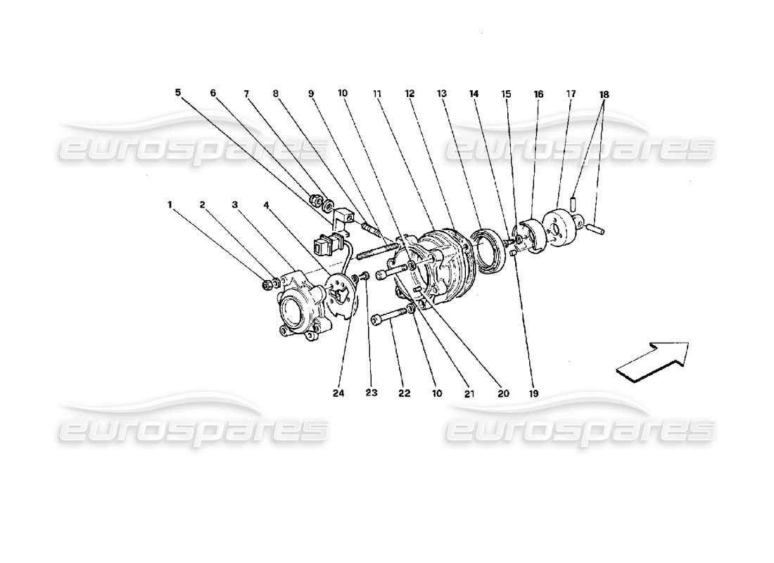 Ferrari Mondial 3.4 t Coupe/Cabrio engine ignition Parts Diagram