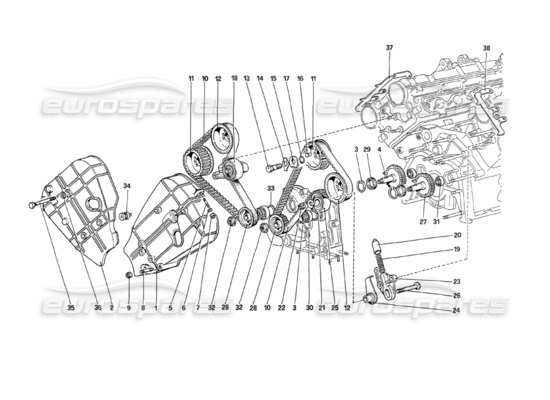 a part diagram from the Ferrari 208 parts catalogue