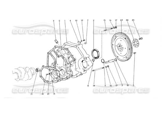 a part diagram from the Ferrari 308 parts catalogue