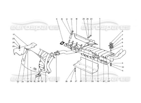 a part diagram from the Ferrari 308 GT4 Dino (1979) parts catalogue