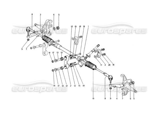 a part diagram from the Ferrari 308 GT4 Dino (1979) parts catalogue