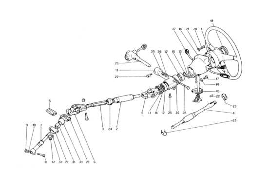 a part diagram from the Ferrari 308 GT4 Dino (1979) parts catalogue