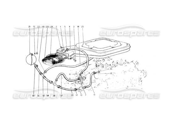 a part diagram from the Ferrari 308 parts catalogue