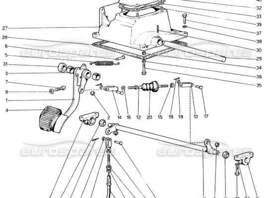 a part diagram from the Ferrari 308 GTB (1976) parts catalogue