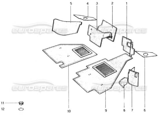 a part diagram from the Ferrari 308 parts catalogue