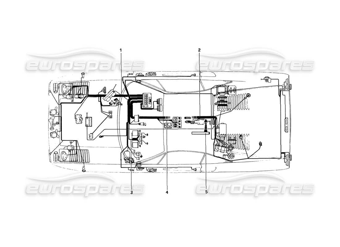 Ferrari 308 GTB (1980) Body Electrical Parts Diagram