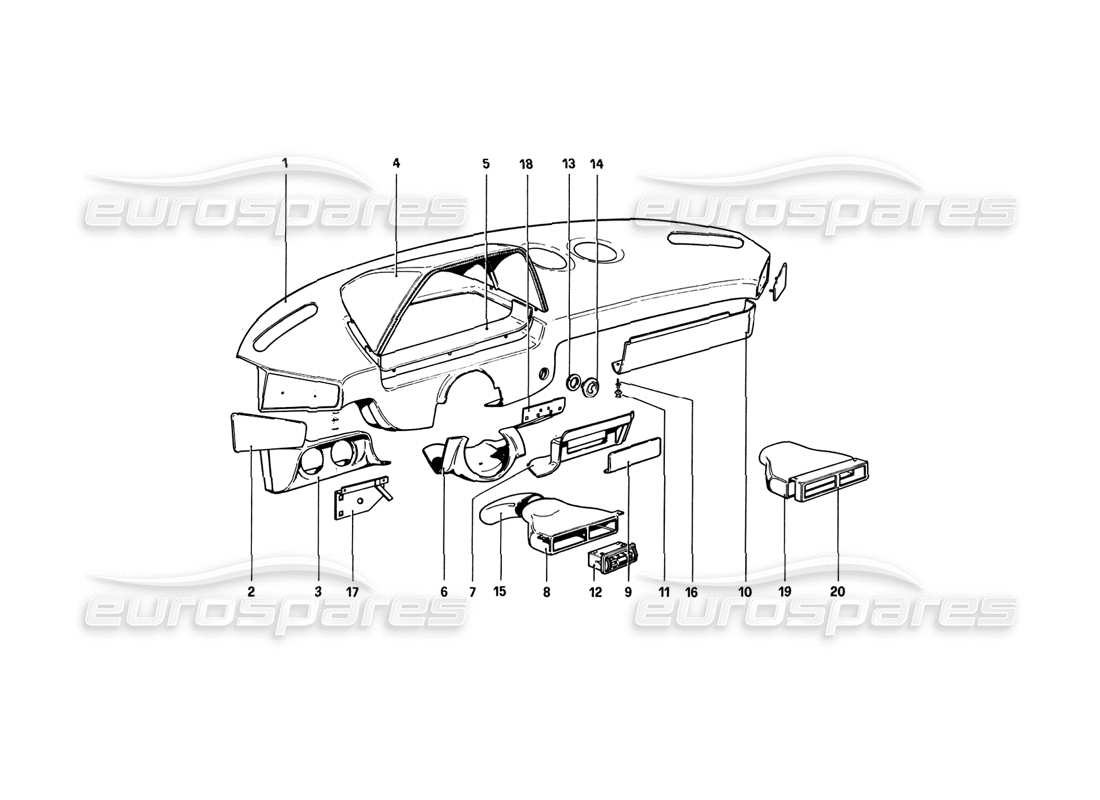 Part diagram containing part number 60125705