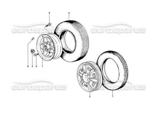 a part diagram from the Ferrari 308 parts catalogue