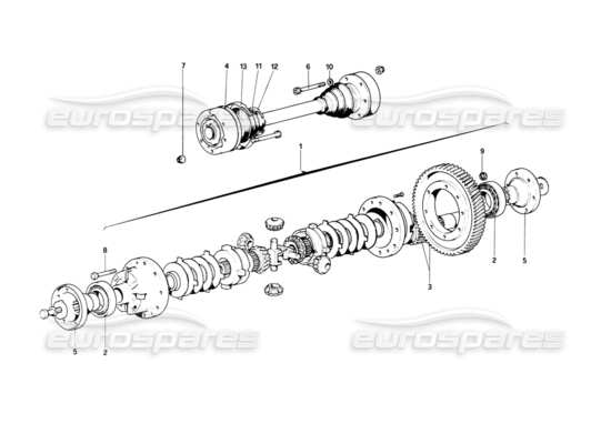 a part diagram from the Ferrari 308 parts catalogue