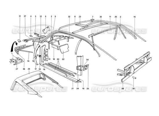 a part diagram from the Ferrari 308 parts catalogue