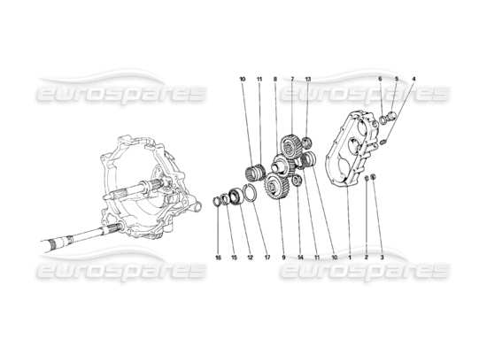 a part diagram from the Ferrari Mondial parts catalogue