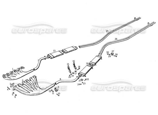 a part diagram from the Ferrari 250 GTE (1957) parts catalogue