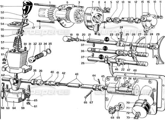 a part diagram from the Ferrari 330 and 365 parts catalogue