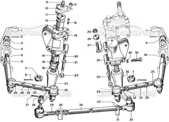 a part diagram from the Ferrari 330 and 365 parts catalogue