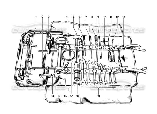 a part diagram from the Ferrari 330 GTC Coupe parts catalogue