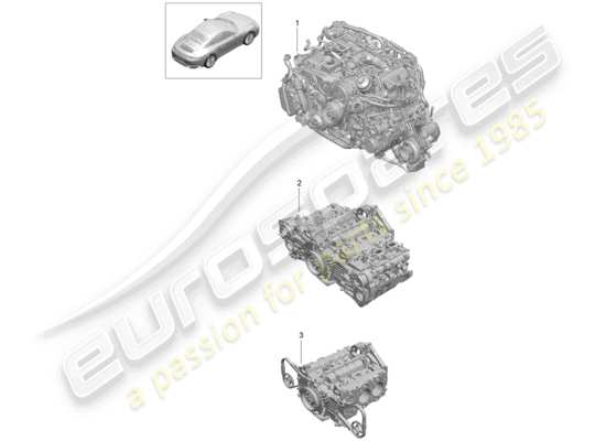 a part diagram from the Porsche 991 Turbo parts catalogue