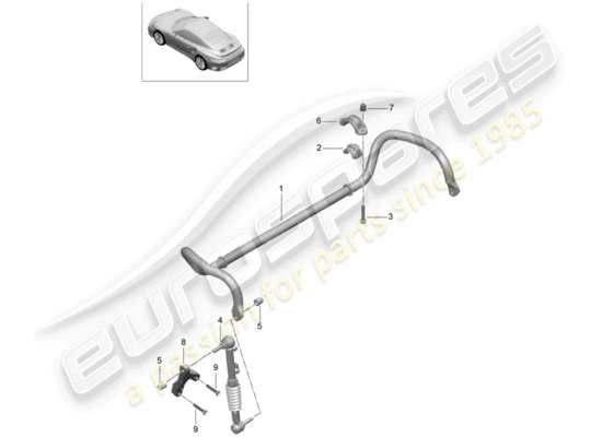 a part diagram from the Porsche 991 Turbo parts catalogue