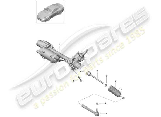 a part diagram from the Porsche 991 Turbo parts catalogue