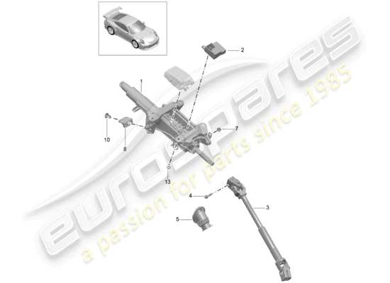 a part diagram from the Porsche 991 Turbo parts catalogue