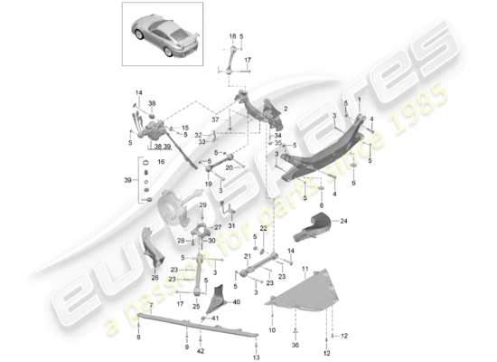 a part diagram from the Porsche 991 Turbo parts catalogue