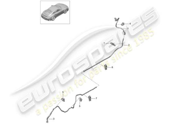 a part diagram from the Porsche 991 Turbo parts catalogue