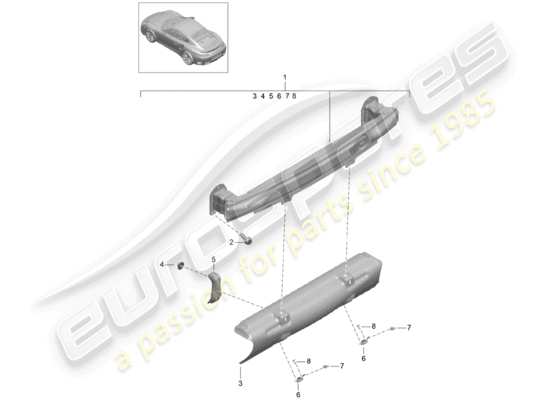 a part diagram from the Porsche 991 Turbo parts catalogue