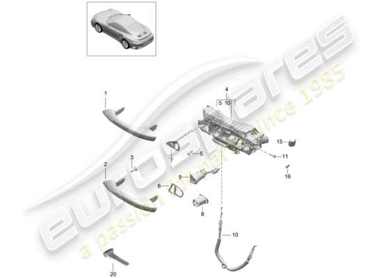 a part diagram from the Porsche 991 Turbo parts catalogue