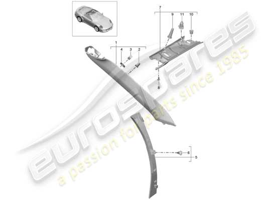 a part diagram from the Porsche 991 Turbo parts catalogue