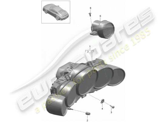 a part diagram from the Porsche 991 Turbo parts catalogue