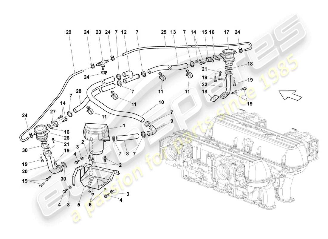 Part diagram containing part number 07M131163