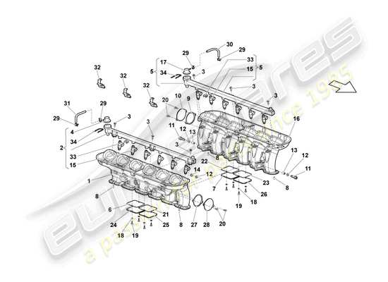 a part diagram from the Lamborghini LP640 Coupe (2008) parts catalogue