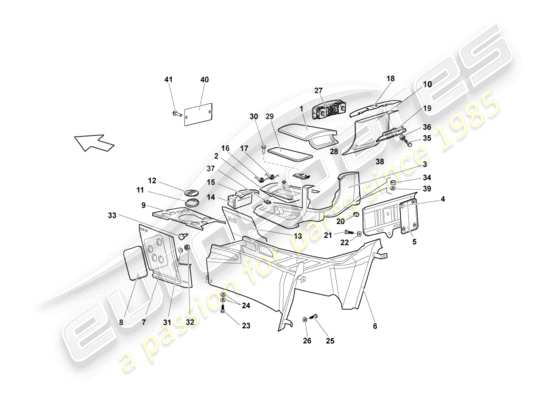 a part diagram from the Lamborghini LP640 Coupe (2008) parts catalogue