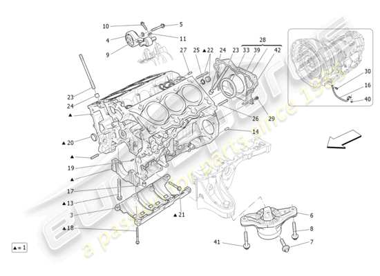 a part diagram from the Maserati Ghibli (2014) parts catalogue