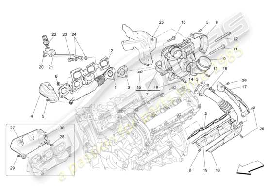 a part diagram from the Maserati Ghibli (2014-2016) parts catalogue