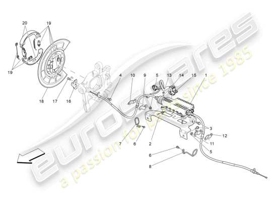 a part diagram from the Maserati Ghibli (2014) parts catalogue