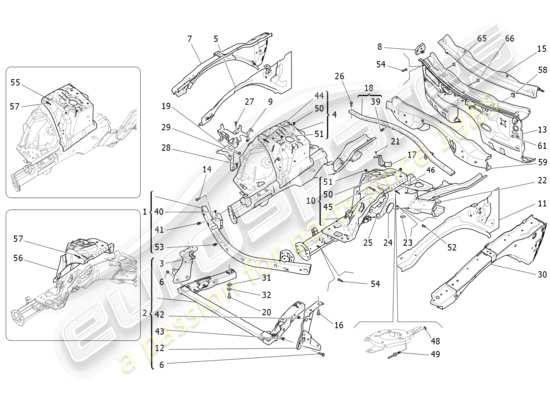 a part diagram from the Maserati Ghibli (2014-2016) parts catalogue