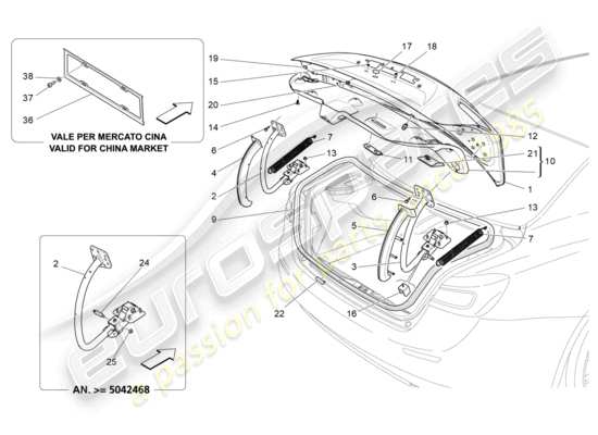 a part diagram from the Maserati Ghibli (2014) parts catalogue